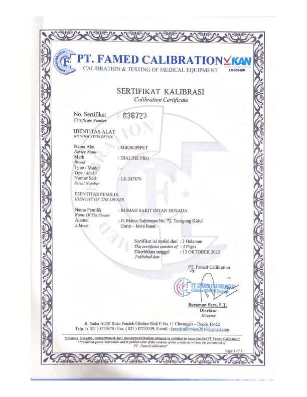 Sertifikat Kalibrasi 6